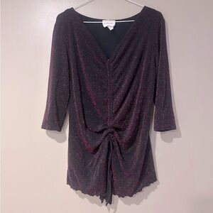 Y2K whimsigoth vintage Sparkle Top gothic glitter showgirl fairy grunge